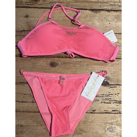 Tinibikini Swimwear Womens Size M Pink Bikini Set NWT - Picture 1 of 7